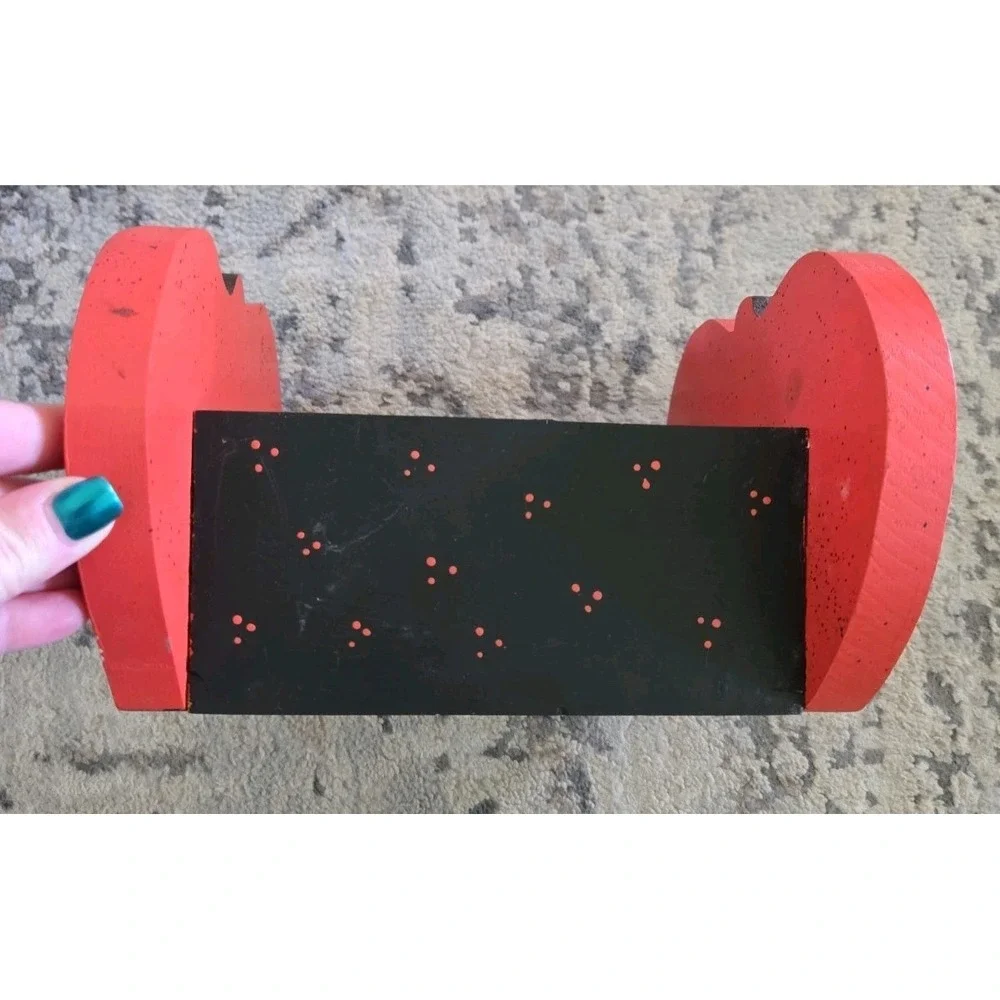 Vintage Hand Painted Wood Pumpkin Crate Witch, Black Cat, Moon Storage CUTE!!!